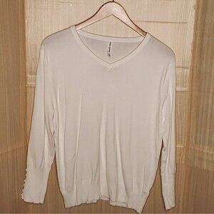 Zenana Outfitters Womens Plus V Neck Sweater 2X